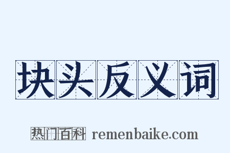 块头反义词是什么意思的图片